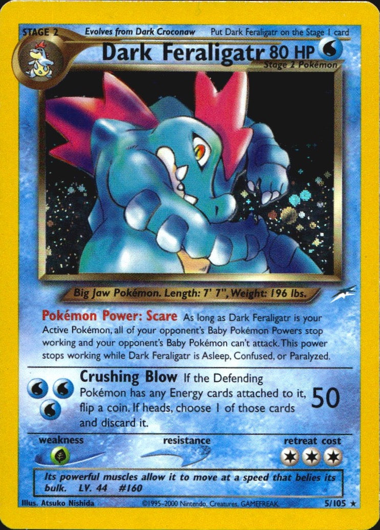 Dark Feraligatr 5/105 Holo Rare Neo Destiny Pokemon Lightly Played