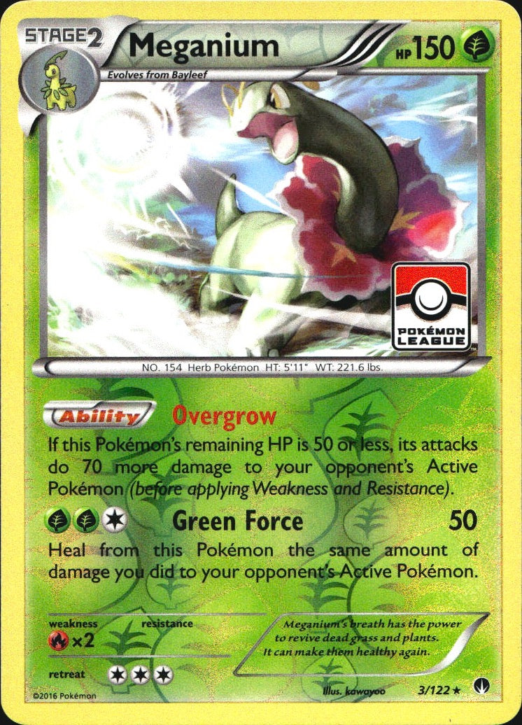 Meganium 003/122 Holofoil Promo League & Championship Cards Pokemon Near Mint