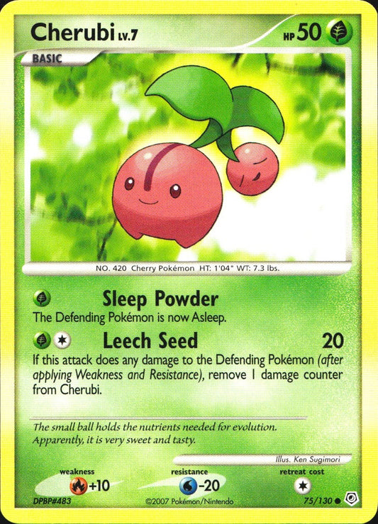 Cherubi 75/130 Common Diamond & Pearl Pokemon Near Mint