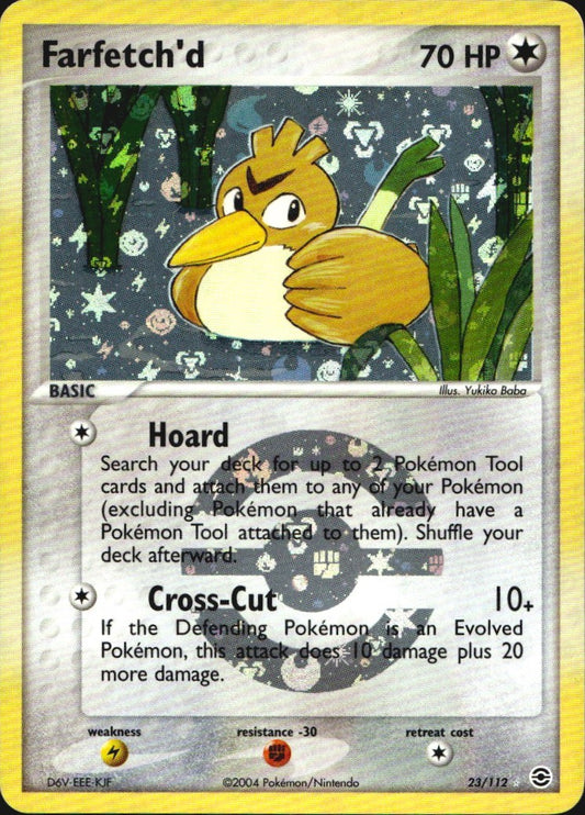 Farfetch'd 23/112 Rare FireRed & LeafGreen Pokemon Reverse Holo Lightly Played