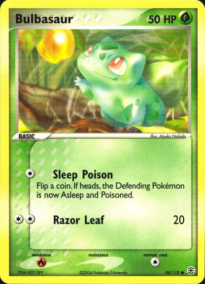 Bulbasaur 54/112 Common FireRed & LeafGreen Pokemon Near Mint