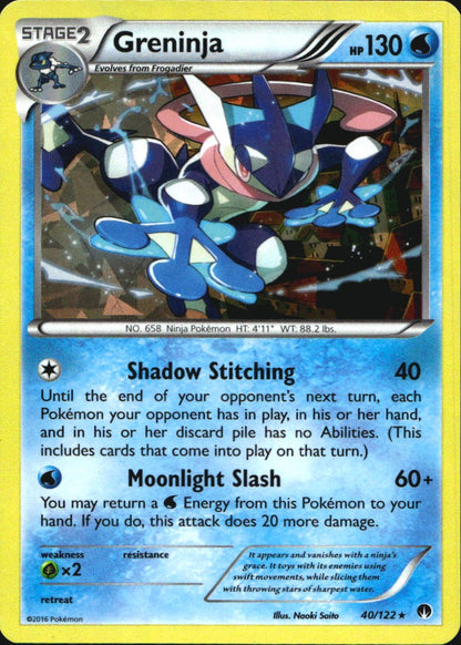 Greninja 40/122 Cracked Ice Holo BREAKpoint Pokemon Near Mint