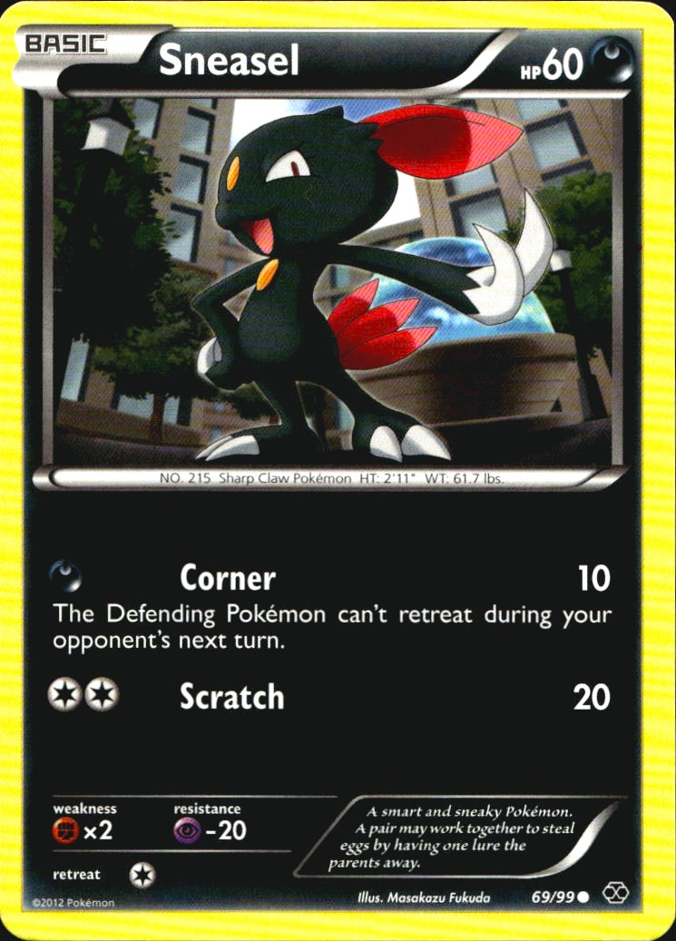 Sneasel 69/99 Common Next Destinies Pokemon Near Mint