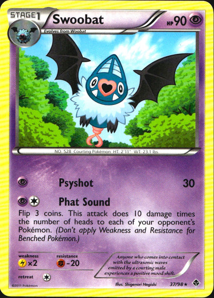 Swoobat 37/98 Rare Emerging Powers Pokemon Near Mint