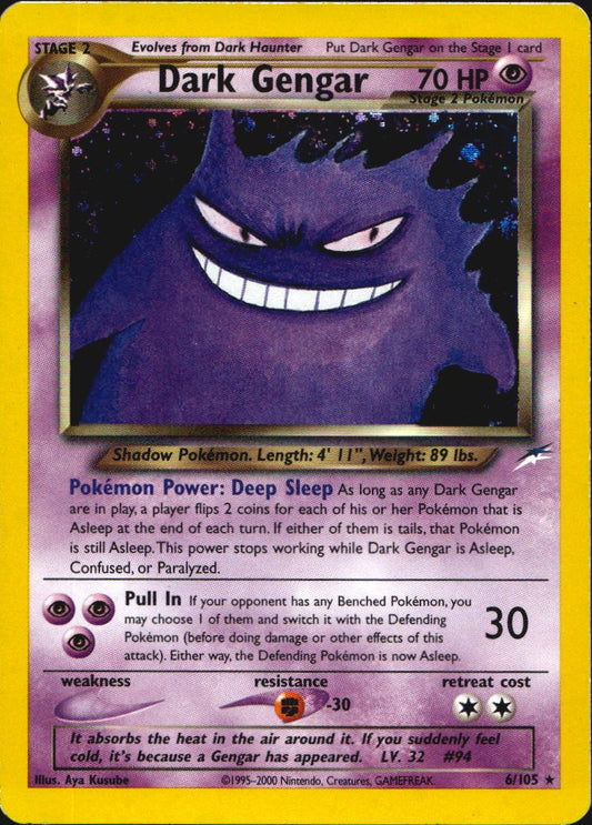 Dark Gengar 6/105 Holo Rare Neo Destiny Pokemon Lightly Played