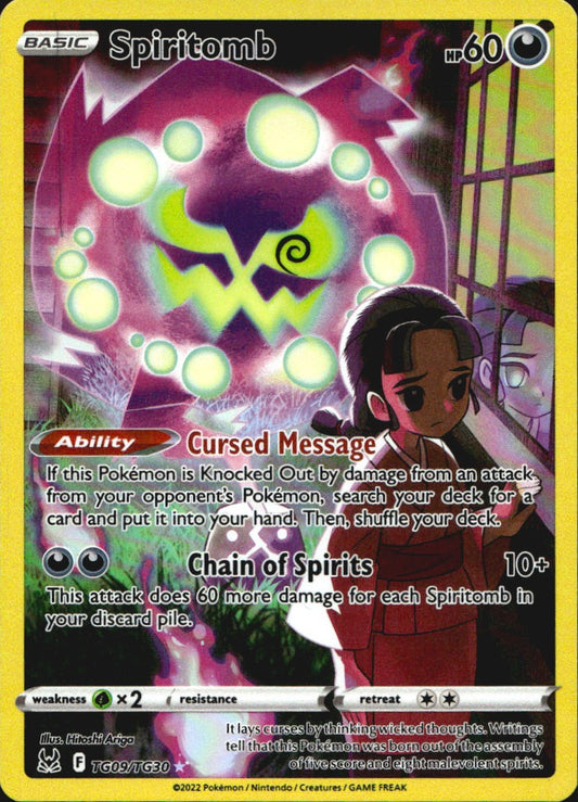 Spiritomb TG09/TG30 Holo Lost Origin Trainer Gallery Pokemon NM