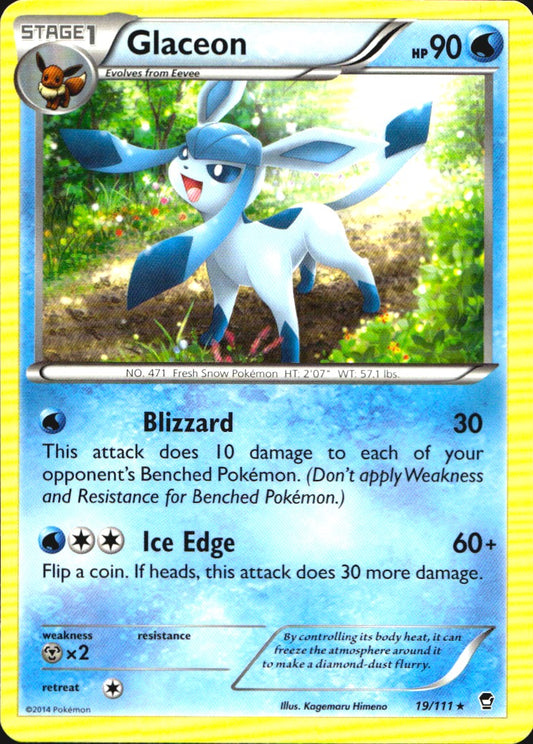 Glaceon 19/111 Rare Furious Fists Pokemon Near Mint