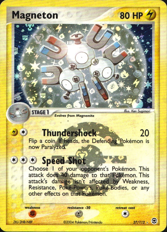 Magneton 27/112 Rare FireRed & LeafGreen Pokemon Reverse Holo Near Mint