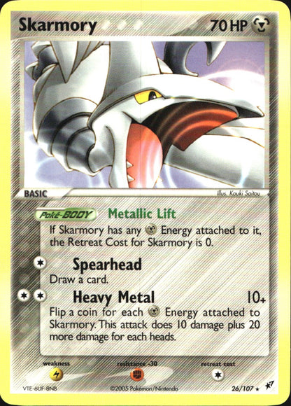Skarmory 26/107 Rare Deoxys Pokemon Near Mint
