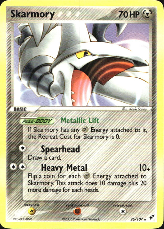 Skarmory 26/107 Rare Deoxys Pokemon Near Mint