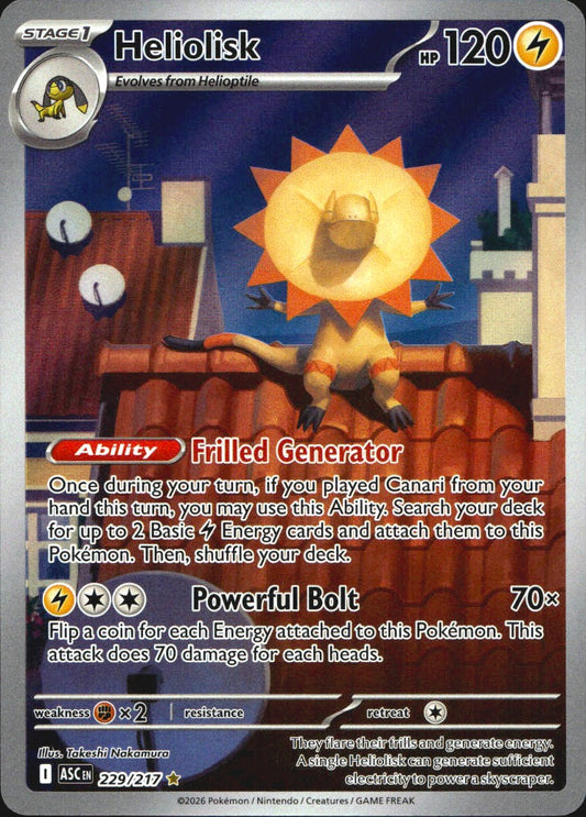 Heliolisk 229/217 Illustration Rare ME: Ascended Heroes Pokemon Near Mint
