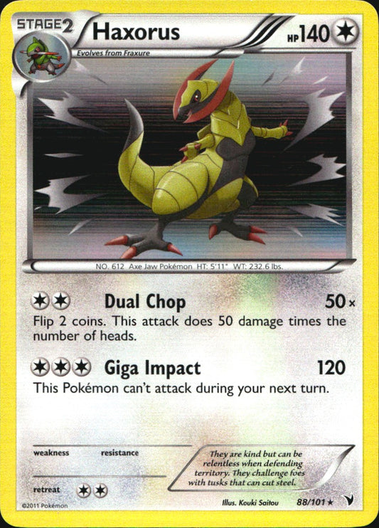 Haxorus 88/101 Holo Rare Noble Victories Pokemon Near Mint