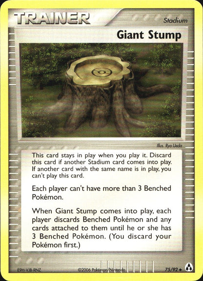 Giant Stump 75/92 Uncommon Legend Maker Pokemon Near Mint