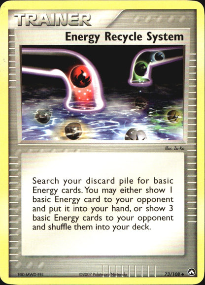 Energy Recycle System 73/108 Uncommon Power Keepers Pokemon Near Mint