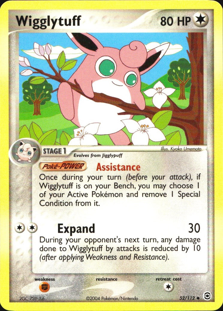Wigglytuff 52/112 Uncommon FireRed & LeafGreen Pokemon Near Mint