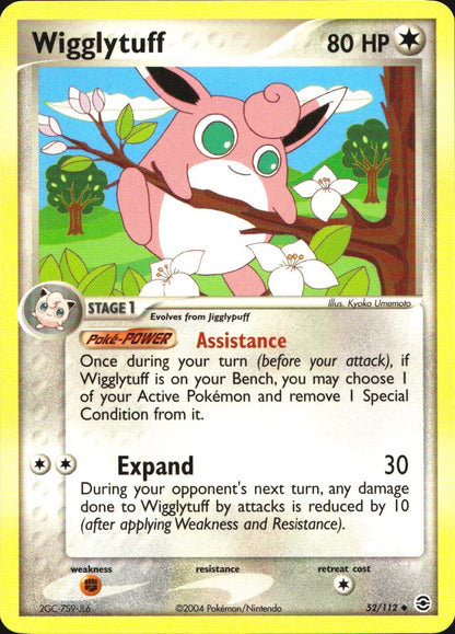 Wigglytuff 52/112 Uncommon FireRed & LeafGreen Pokemon Near Mint