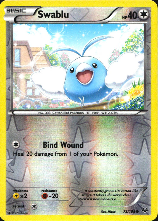 Swablu 73/108 Common Roaring Skies Pokemon Reverse Holo Near Mint