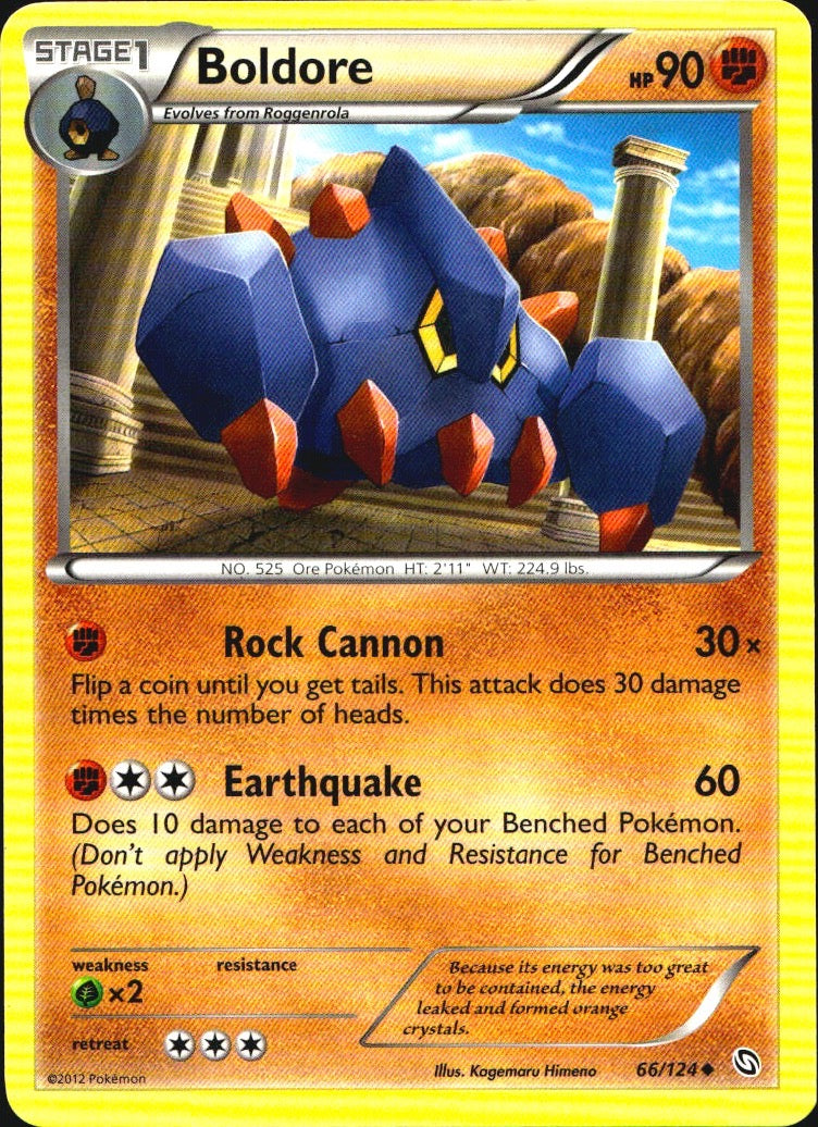 Boldore 66/124 Uncommon Dragons Exalted Pokemon Near Mint