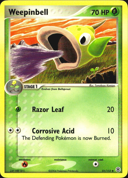 Weepinbell 51/112 Uncommon FireRed & LeafGreen Pokemon Near Mint