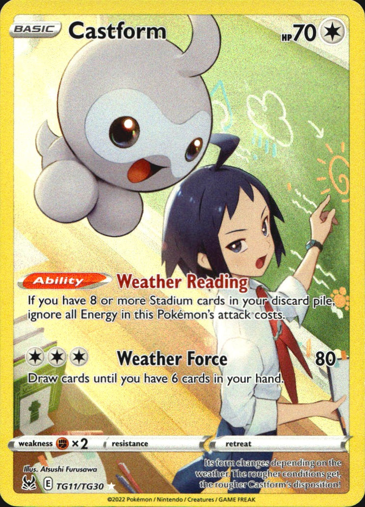 Castform TG11/TG30 Holo Lost Origin Trainer Gallery Pokemon NM