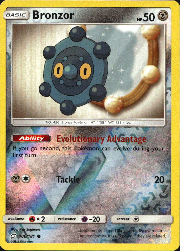Bronzor 100/181 Common Team Up Pokemon Reverse Holo Near Mint