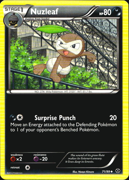 Nuzleaf 71/99 Uncommon Next Destinies Pokemon Near Mint