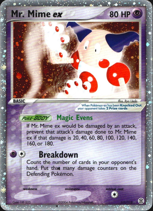 Mr. Mime ex 111/112 Holo Rare EX FireRed & LeafGreen Pokemon Near Mint