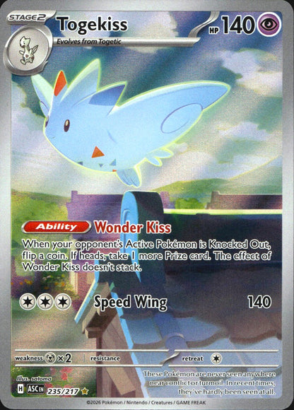Togekiss 235/217 Illustration Rare ME: Ascended Heroes Pokemon Near Mint