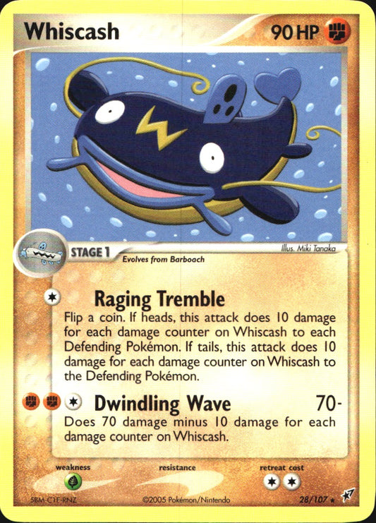 Whiscash 28/107 Rare Deoxys Pokemon Near Mint