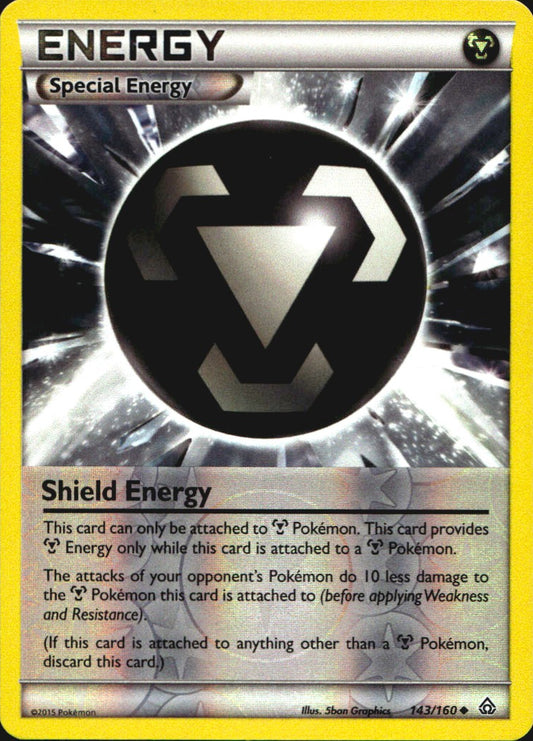 Shield Energy 143/160 Uncommon Primal Clash Pokemon Reverse Holo Near Mint