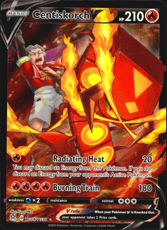 Centiskorch V TG14/TG30 Holo Rare V Lost Origin Trainer Gallery Pokemon NM