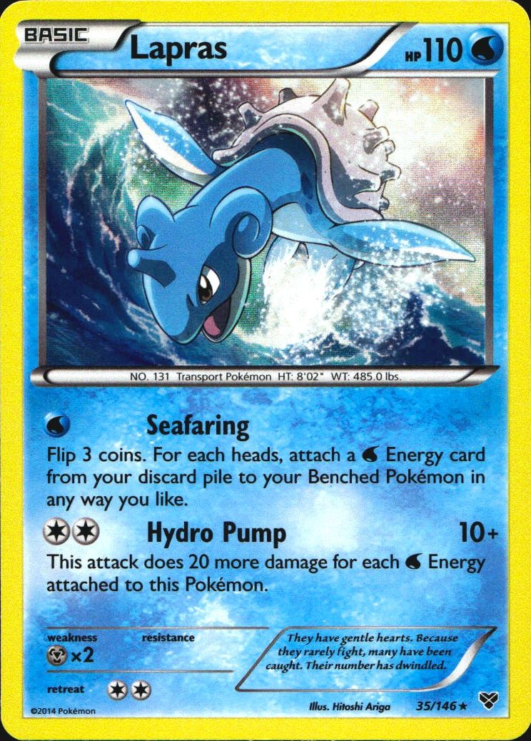 Lapras 35/146 Holo Rare XY Pokemon Near Mint