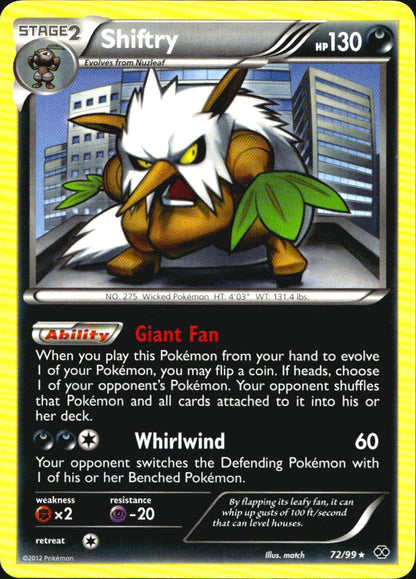 Shiftry 72/99 Rare Next Destinies Pokemon Near Mint