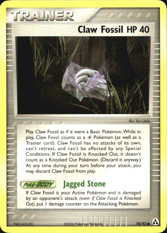 Claw Fossil 78/92 Common Legend Maker Pokemon Near Mint