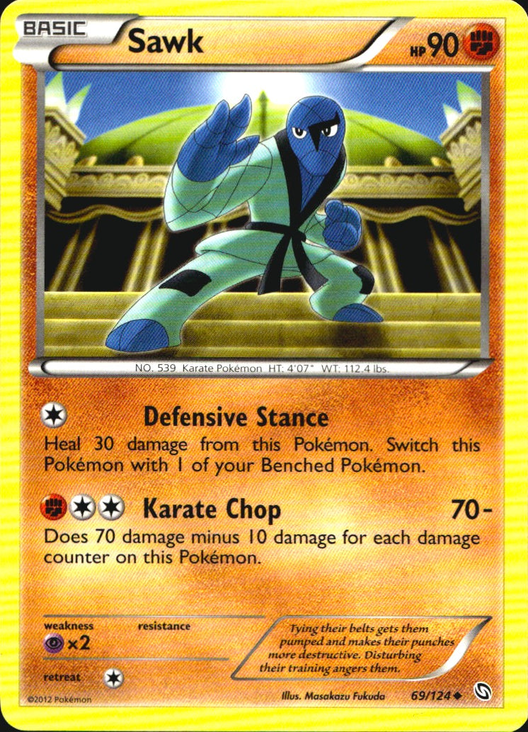 Sawk 69/124 Uncommon Dragons Exalted Pokemon Near Mint