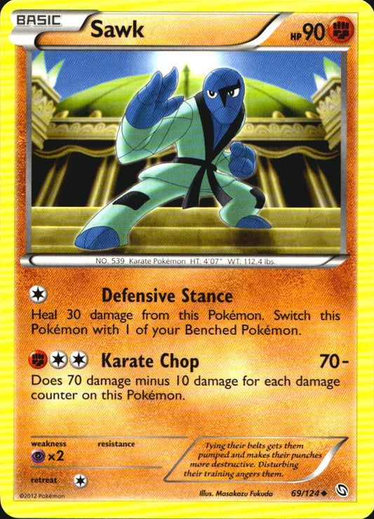 Sawk 69/124 Uncommon Dragons Exalted Pokemon Near Mint