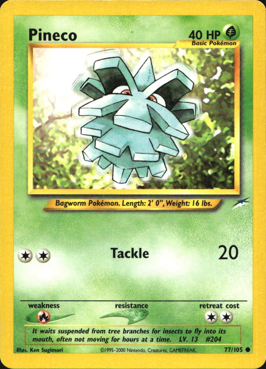 Pineco 77/105 Common Neo Destiny Pokemon Near Mint