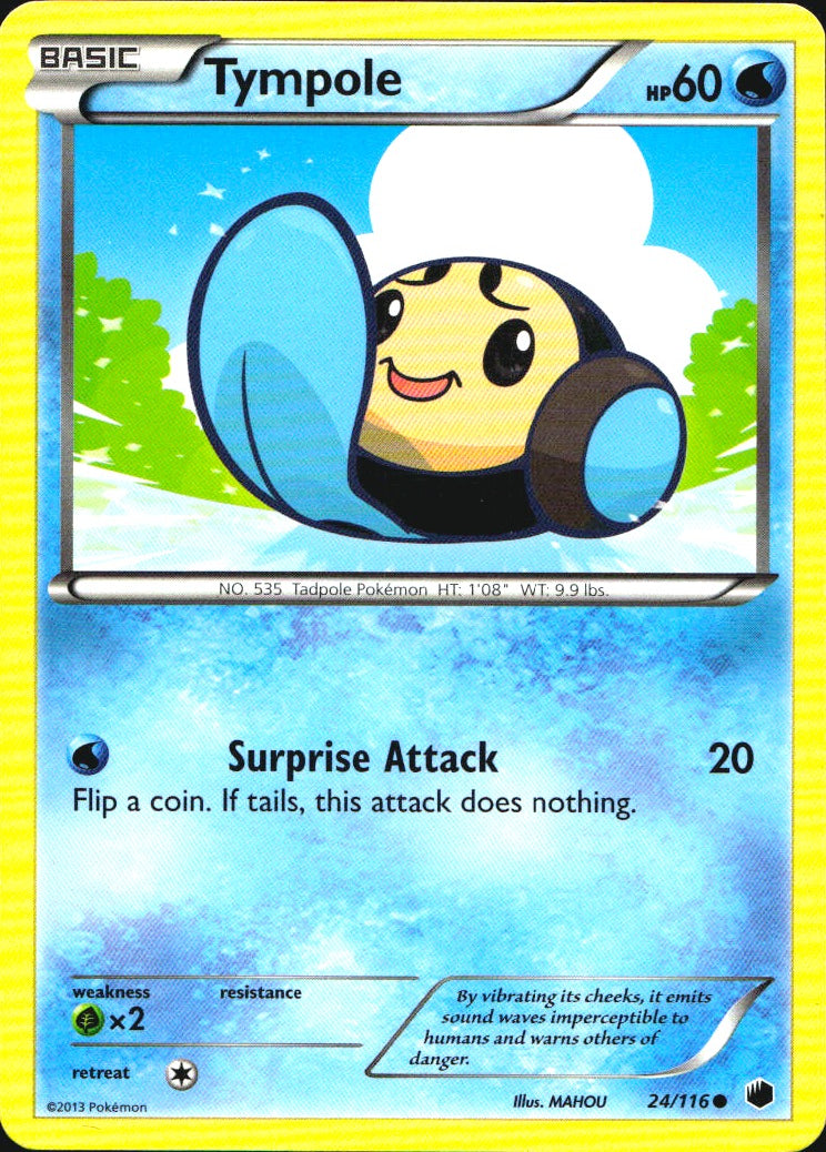 Tympole 24/116 Common Plasma Freeze Pokemon Near Mint