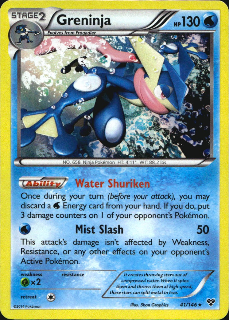 Greninja 41/146 Holo Rare XY Pokemon Near Mint