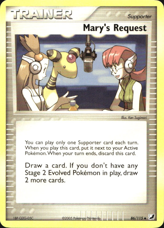 Mary's Request 86/115 Uncommon Unseen Forces Pokemon Near Mint