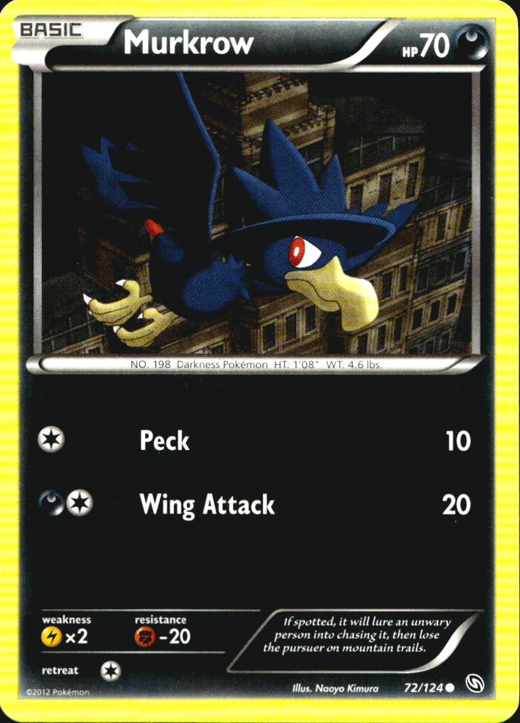 Murkrow 72/124 Common Dragons Exalted Pokemon Near Mint
