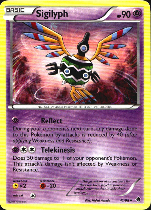 Sigilyph 41/98 Uncommon Emerging Powers Pokemon Near Mint