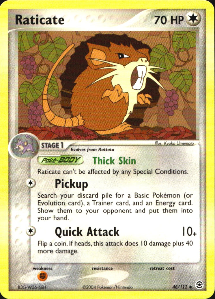 Raticate 48/112 Uncommon FireRed & LeafGreen Pokemon Near Mint