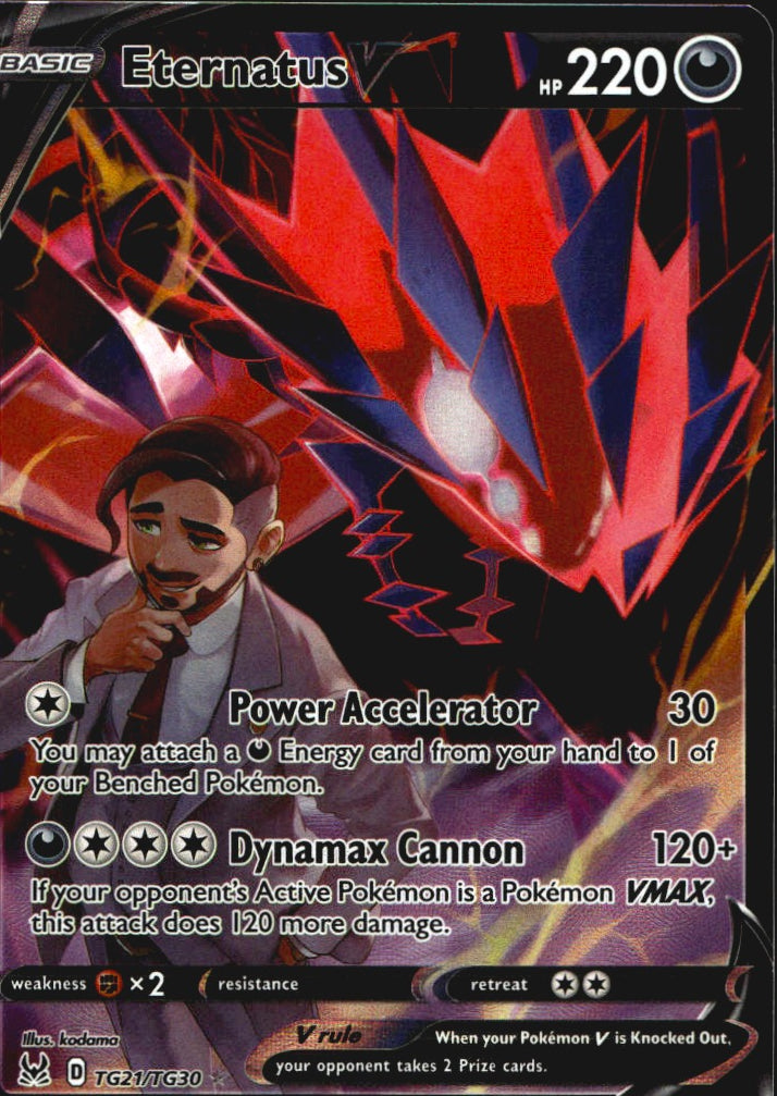 Eternatus V TG21/TG30 Holo Rare V Lost Origin Trainer Gallery Pokemon Near Mint