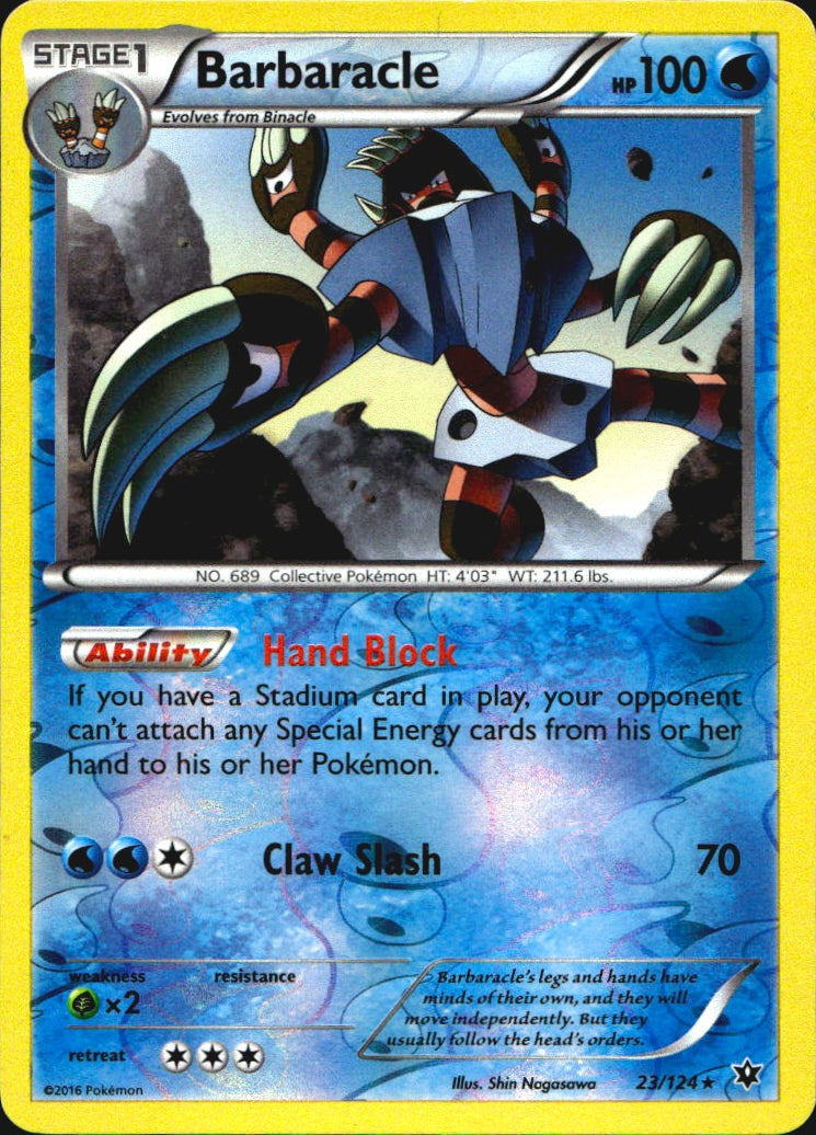 Barbaracle 23/124 Rare Fates Collide Pokemon Reverse Holo Near Mint