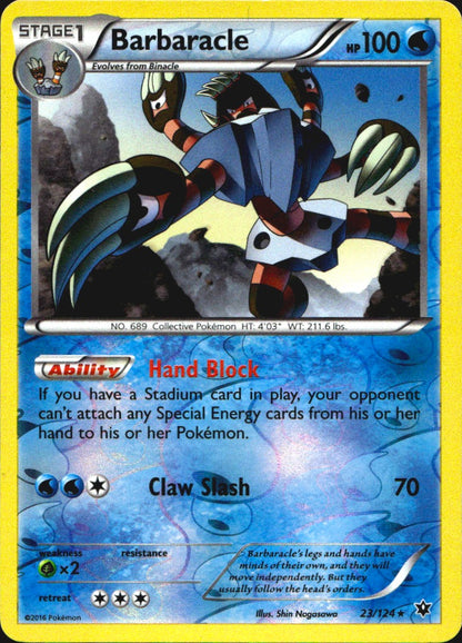 Barbaracle 23/124 Rare Fates Collide Pokemon Reverse Holo Near Mint