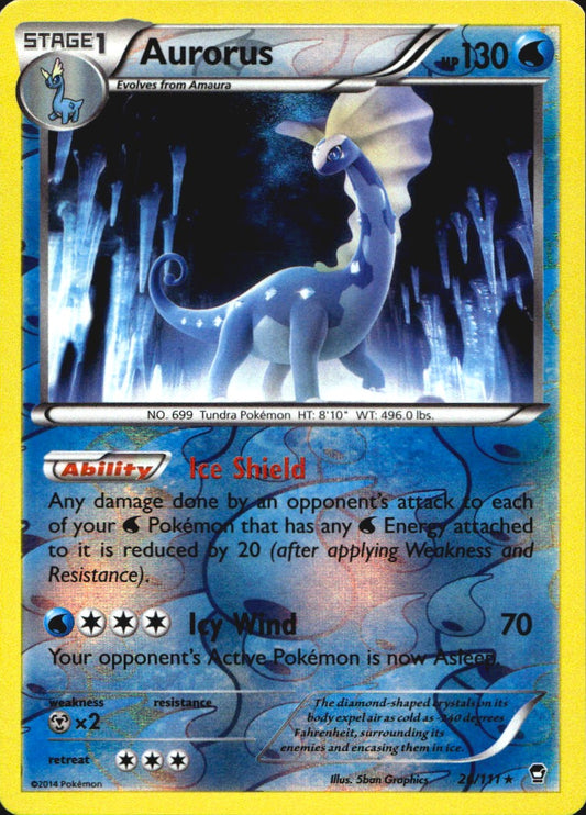 Aurorus 26/111 Rare Furious Fists Pokemon Reverse Holo Near Mint