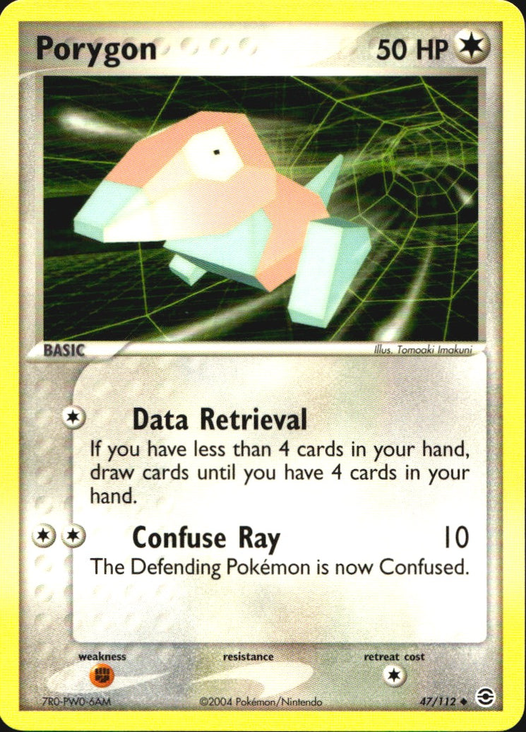Porygon 47/112 Uncommon FireRed & LeafGreen Pokemon Near Mint