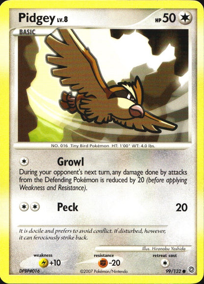Pidgey 99/132 Common Secret Wonders Pokemon Near Mint