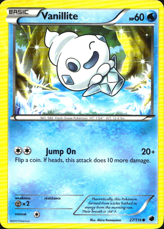 Vanillite 27/116 Common Plasma Freeze Pokemon Near Mint